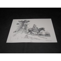 TEX WILLER  di P. Frisenda – Litografia firmata 82/100 - cm 40 x 30 – 2013