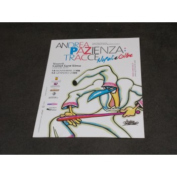 ANDREA PAZIENZA : TRACCE  NAPOLI E OLTRE  Volantino cm. 15X21 Mostra Napoli 2008