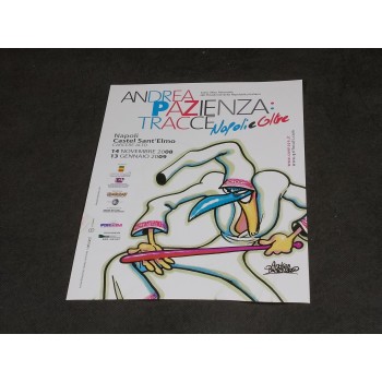 ANDREA PAZIENZA : TRACCE  NAPOLI E OLTRE  Volantino cm. 15X21 Mostra Napoli 2008