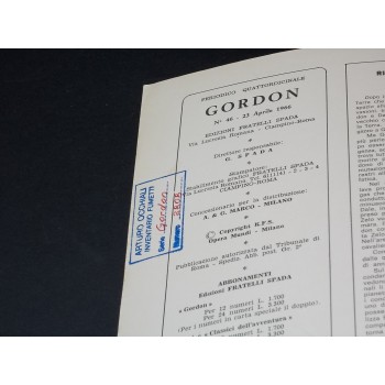 GORDON SPADA 46 : LA TERRA DELL'IGNOTO / LA RIVOLTA DEI ROBOT di Alex Raymond (Fratelli Spada 1966)