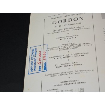 GORDON SPADA 55 : NEL DIABOLICO REGNO DI TARTARO di Dan Barry (Fratelli Spada 1966)
